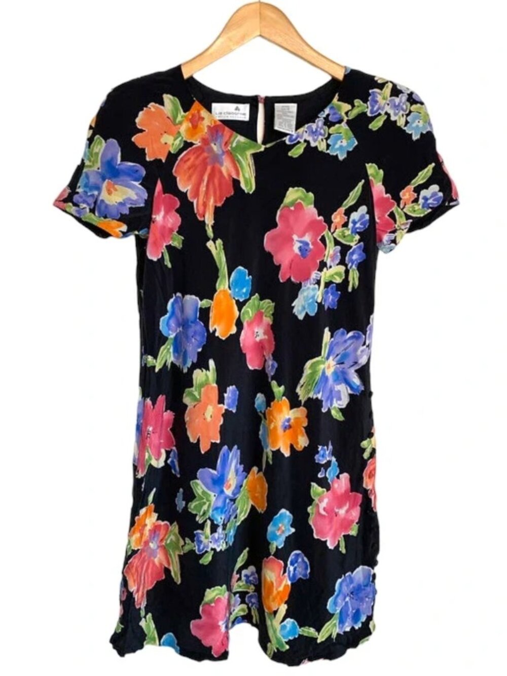 90s Silk Floral Liz Claiborne Dress
